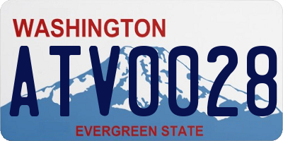 WA license plate ATV0028