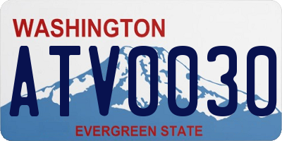 WA license plate ATV0030
