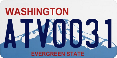 WA license plate ATV0031