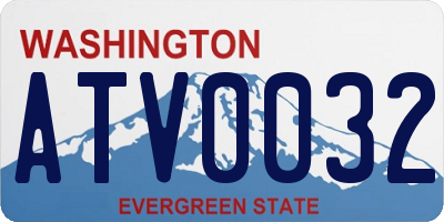 WA license plate ATV0032