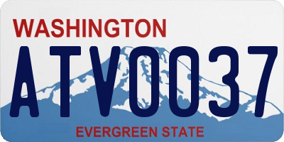 WA license plate ATV0037