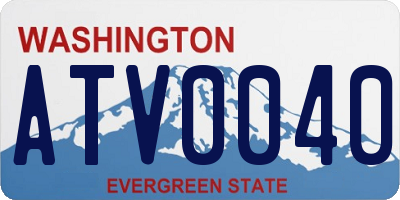 WA license plate ATV0040