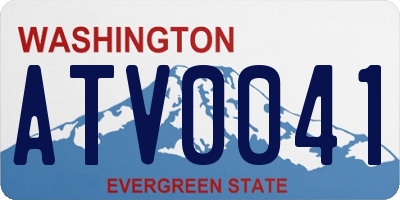 WA license plate ATV0041