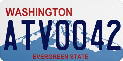 WA license plate ATV0042