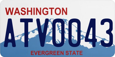 WA license plate ATV0043