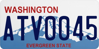 WA license plate ATV0045