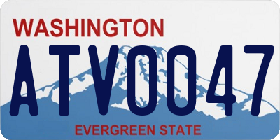 WA license plate ATV0047