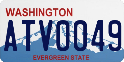WA license plate ATV0049