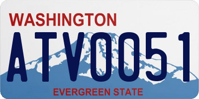 WA license plate ATV0051