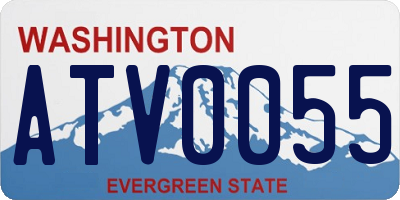 WA license plate ATV0055