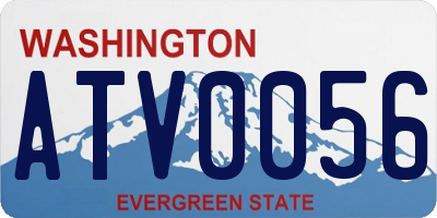 WA license plate ATV0056