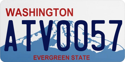 WA license plate ATV0057