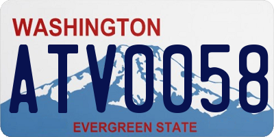 WA license plate ATV0058