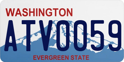 WA license plate ATV0059