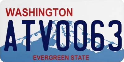 WA license plate ATV0063
