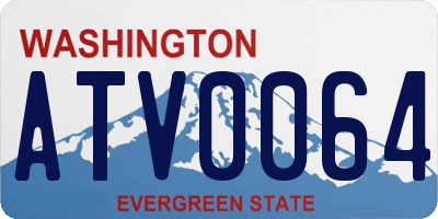 WA license plate ATV0064