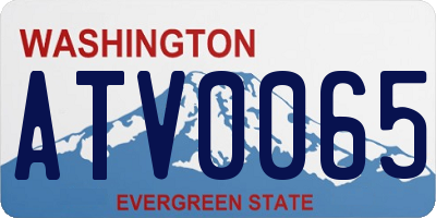 WA license plate ATV0065
