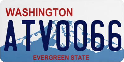 WA license plate ATV0066