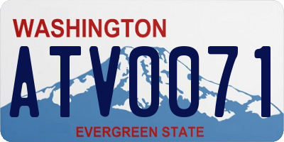 WA license plate ATV0071