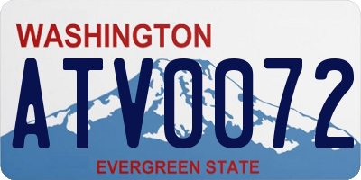 WA license plate ATV0072