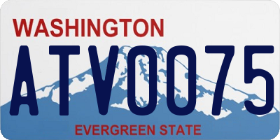 WA license plate ATV0075