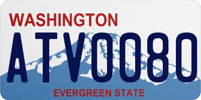 WA license plate ATV0080