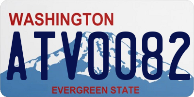 WA license plate ATV0082
