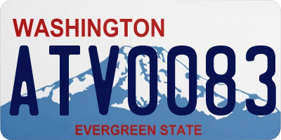 WA license plate ATV0083