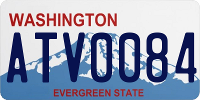 WA license plate ATV0084
