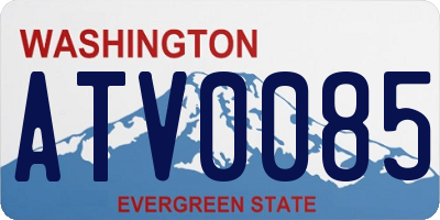 WA license plate ATV0085