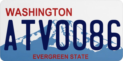 WA license plate ATV0086