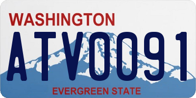 WA license plate ATV0091