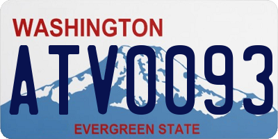 WA license plate ATV0093
