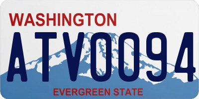 WA license plate ATV0094