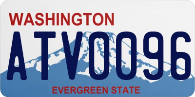 WA license plate ATV0096