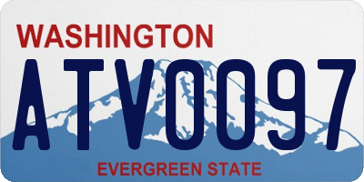 WA license plate ATV0097