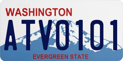 WA license plate ATV0101