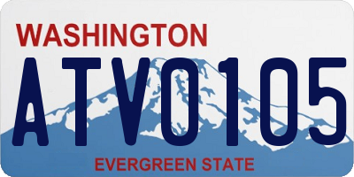 WA license plate ATV0105