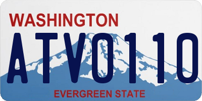 WA license plate ATV0110