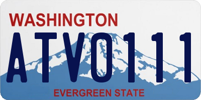 WA license plate ATV0111