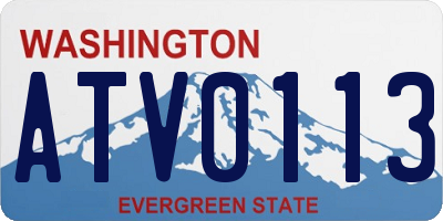 WA license plate ATV0113