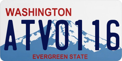 WA license plate ATV0116