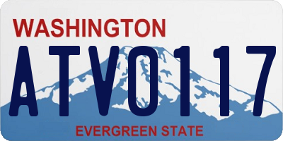 WA license plate ATV0117
