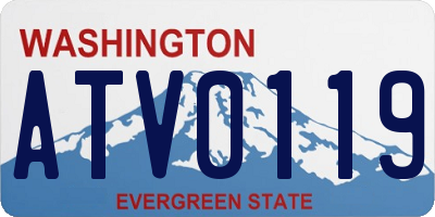 WA license plate ATV0119