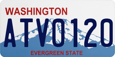 WA license plate ATV0120