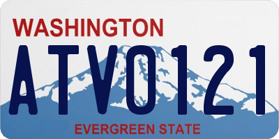 WA license plate ATV0121