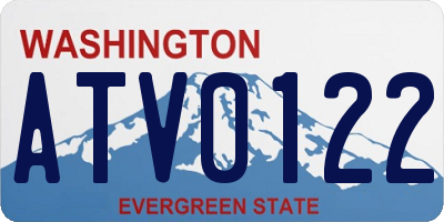 WA license plate ATV0122
