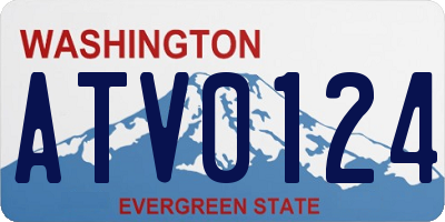 WA license plate ATV0124