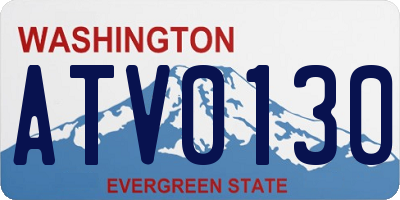 WA license plate ATV0130