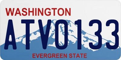 WA license plate ATV0133